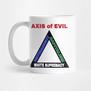 The AXIS of EVIL - White Supremacy - Patriarchy - Capitalism - Front Mug